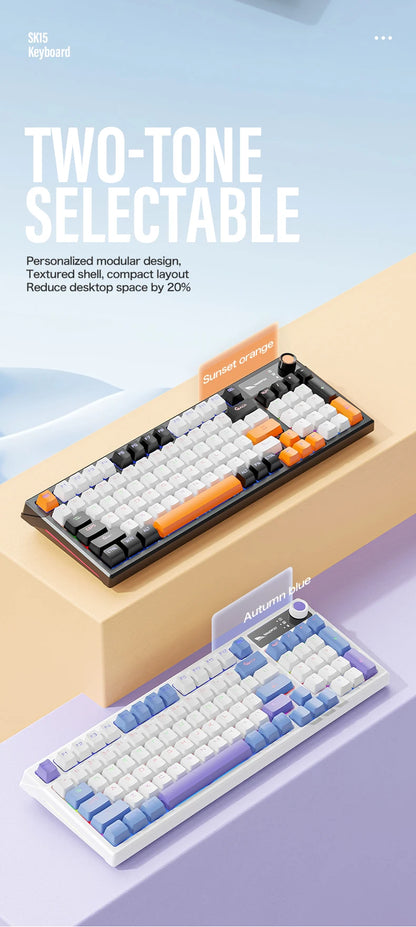 SMAILWOL SK15 Wired mechanical keyboard Hot plug support Arabic Russian Korean Thai Spanish E-sports games