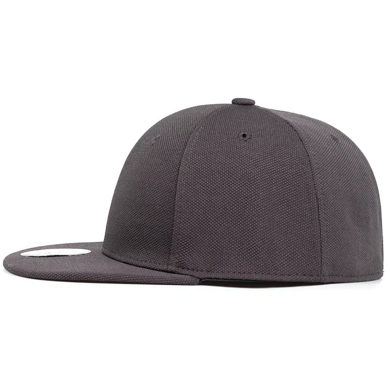Casquettes Snapback fermées à l'arrière, non réglables, pour homme, de qualité, style hip-hop, ajustées, pour adulte, couleur unie, casquettes de baseball, 57-58 cm, pour petits visages