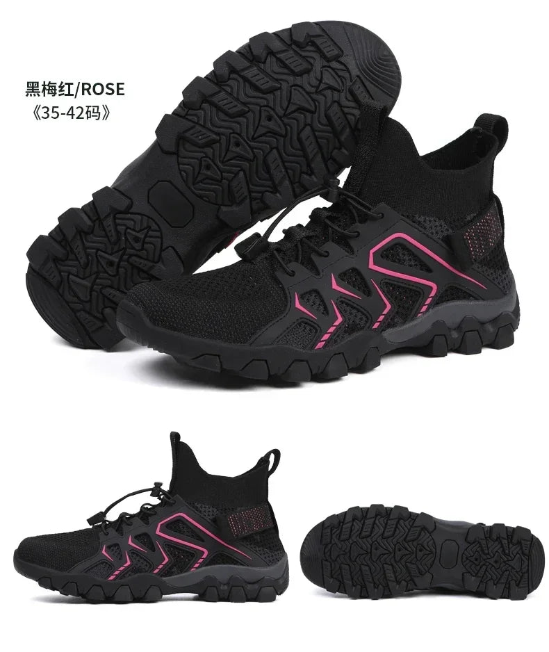Chaussures unisexes respirantes à séchage rapide pour la pêche et les sports nautiques, bottes aquatiques d'été pour la pêche en amont, chaussures de plage antidérapantes pour femmes, à porter pieds nus