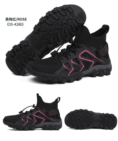 Chaussures unisexes respirantes à séchage rapide pour la pêche et les sports nautiques, bottes aquatiques d'été pour la pêche en amont, chaussures de plage antidérapantes pour femmes, à porter pieds nus