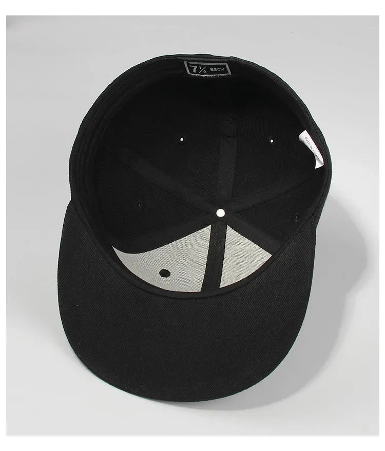 Powiększona, pogłębiona czapka typu snapback w rozmiarze XxxxL 65 cm, całkowicie zamknięta, dla mężczyzn i kobiet, z płaskim daszkiem, czapka hip-hopowa, dopasowana, letnia czapka baseballowa typu snapback