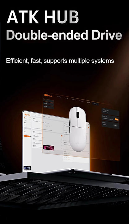 ATK Dragonfly A9 Wireless Gaming Mouse NearLink Tri-Mode Dual 8K Ultra-Lightweight Ergonomic Esports Mouse