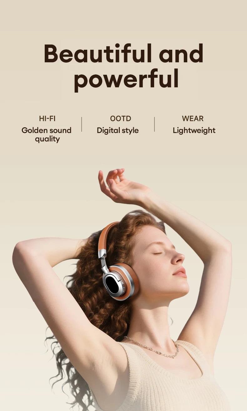 Lenovo LE602 Auriculares circumaurales Bluetooth 6.0 – Auriculares gaming HiFi estéreo ANC inalámbricos y con cable con micrófono ENC HD