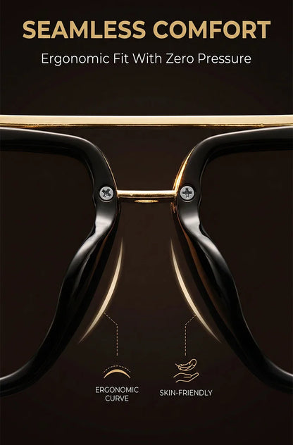 Steampunk Square Double Bridge Sunglasses Men Big 2026 Luxury Brand Designer Retro Punk Driving Sun Glasses Metal Frame Eyewear