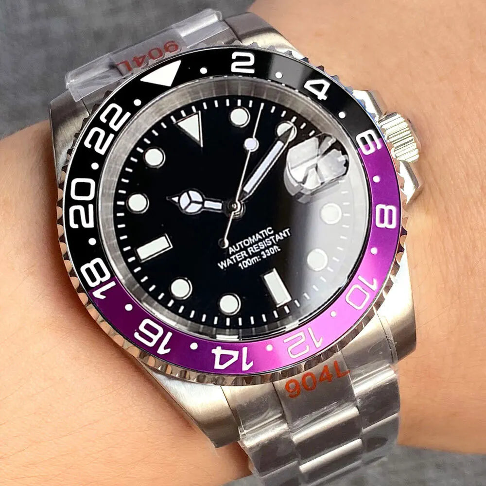 200m Waterproof Miyota8215 Automatic Men Watch Diver Watches 40mm Mechanical Movement Luminous Jubilee Strap Glide Lock Buckle