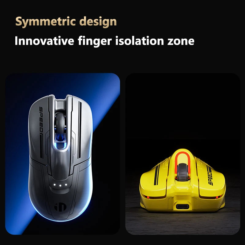 INPHIC Super Racing Car Series Wireless Bluetooth Gaming Mouse, 12800 DPI Rechargeable RGB Gaming Mouse with Battery Display, Customizable Wireless Mouse