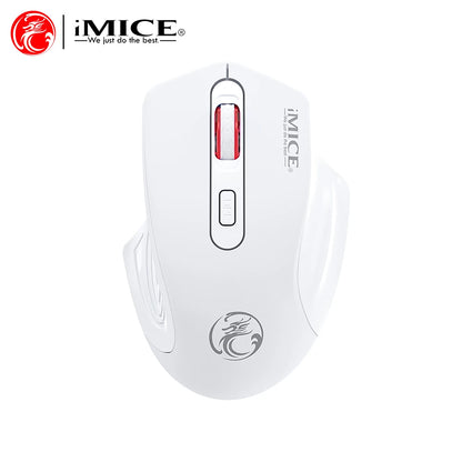iMice Silent Rechargeable Wireless Mouse 2.4GHz, 1600 DPI Adjustable Wireless Mouse for PC, Laptop & Office, Quiet Click Ergonomic Computer Mouse