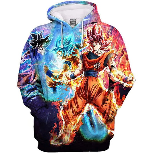 Dragon Ball hoodie za dječake i djevojčice, novi jesensko-zimski stil, kreativna široka i svestrana majica s kapuljačom