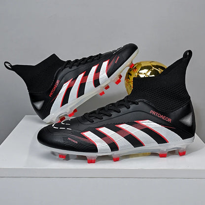 New Men Football Boots Match Soccer Shoes Boys Sneakers Comfortable Professional Non-Slip TF/FG Ankle Sports Shoes Unisex