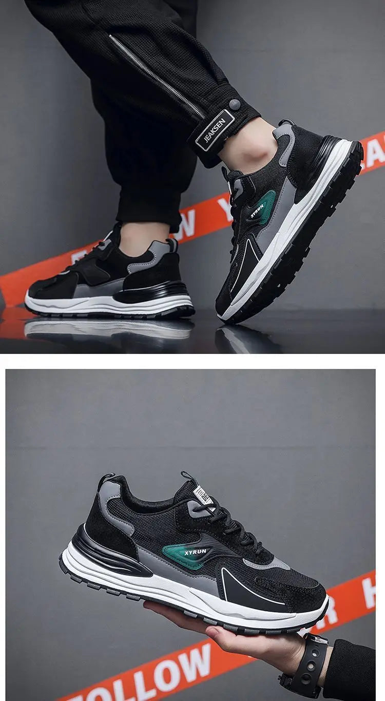 Chaussures de sport polyvalentes en maille pour hommes, baskets respirantes de marque, chaussures de course antidérapantes, chaussures de sport à plateforme, Tenis Masculino