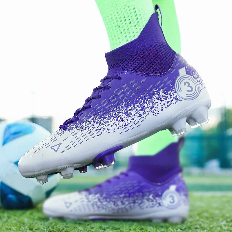 Size 31-45 Men's Soccer Shoes Women Football Boots Kids Soccer Cleats Traning Sneakers Teenagers Breathable Sport Footwear
