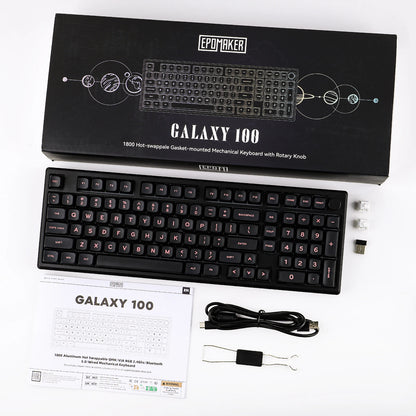 EPOMAKER Galaxy100 1800 ANSI US Layout Hot-Swap Gasket-Mounted Tri-mode Wireless Aluminum Mechanical Gaming Keyboard