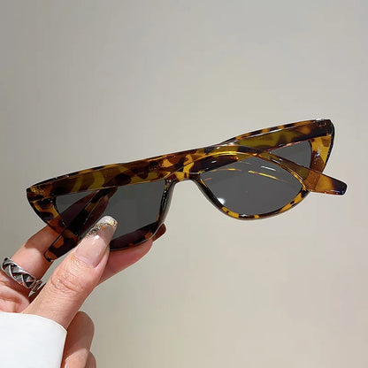 OEC CPO Small Frame Cat Eye Sunglasses Women 2024 Fashion Leopard Color Shades UV400 Sun Glasses Female Trending Eyewear Men