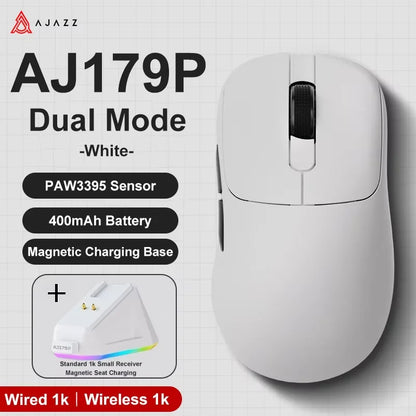 AJAZZ AJ179 V2 MAX tri-mode högerhänt mus, 56g lättviktsdesign, PAW3311-sensor, Huanuo Micro Switch, TelinkMicrochip