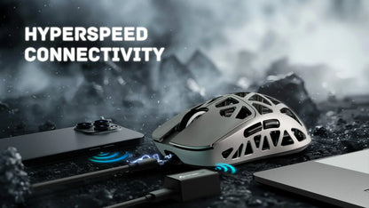 ATTACK SHARK R2 Gaming Mouse Magnesium Alloy, PAW3950 Sensor, Tri-Mode Wireless, 42000 DPI, 8000Hz, 45g Ultralight Gaming Mouse