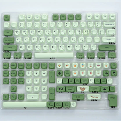 KBDiy KOA Profile Keycap GMK Style Retro 9009 Theme PBT Keycaps For Mechanical Keyboard Gaming KIT Korean 139 Keys ISO Key Cap