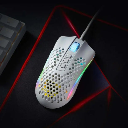 Redragon M808 Storm Lightweight RGB Gaming Mouse, Wired USB Gaming Mouse with 12,400 DPI Optical Sensor, 7 Programmable Buttons for PC Gaming
