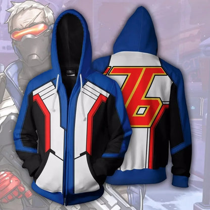 Sweatshirt com Capuz de Anime e Gaming com Impressão 3D Overwatches DVA DJ, Fato de Cosplay, Casaco com Capuz para Mulher, Homem e Casal, Top de Vestuário