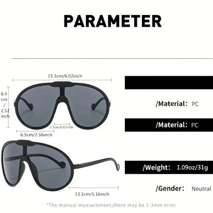 Cycling Oversized Square Sunglasses Women Punk Fashion Big Frame Vintage Sun Glasses Men Shades Retro Gradient Shades UV400