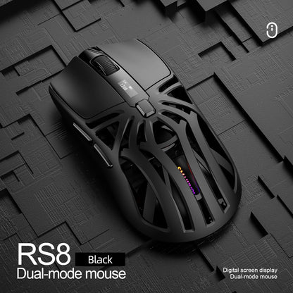 SMAILWOLF RS8 Gaming Mouse Bluetooth Wireless Tri-Mode Lightweight RGB Gaming Mouse with 11200 DPI, Rechargeable Ergonomic Gaming Mouse for PC, Laptop & Mobile