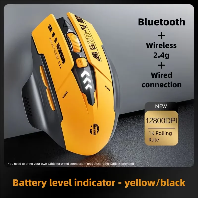 Inphic A9 V2 Wireless Gaming Mouse – 12800 DPI Rechargeable Ergonomic Mouse