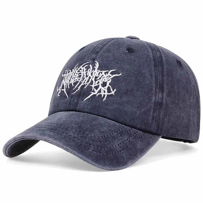 Unisex Letter Embroidery Washed Baseball Caps Spring Autumn Outdoor Adjustable Casual Hats Sunscreen Hat Sports Cap