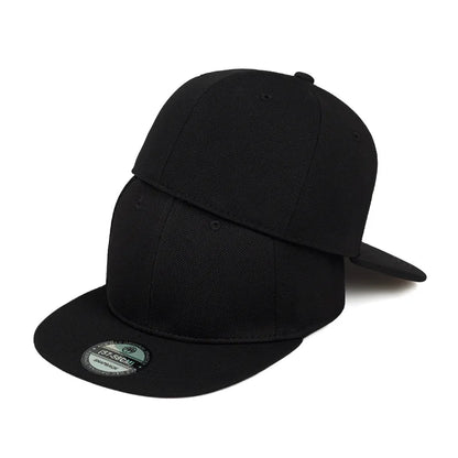 Casquettes Snapback fermées à l'arrière, non réglables, pour homme, de qualité, style hip-hop, ajustées, pour adulte, couleur unie, casquettes de baseball, 57-58 cm, pour petits visages