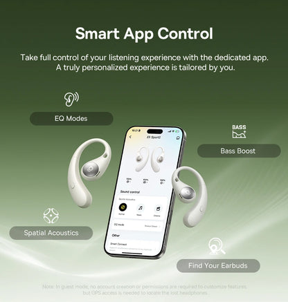 Baseus Eli Sport 2 Open-Ear Wireless Earphones Bluetooth 6.0 OWS Headphones Hi-Res with LDAC OWS Earphones Earhook Sport Earbuds