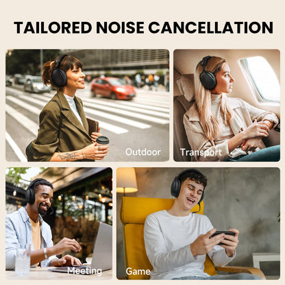 Oneodio SuperEQ A200 Wireless Bluetooth 5.4 ANC Headphones – Over-Ear Noise Cancelling Headset with ENC Mic, Hi-Res Audio & App Control