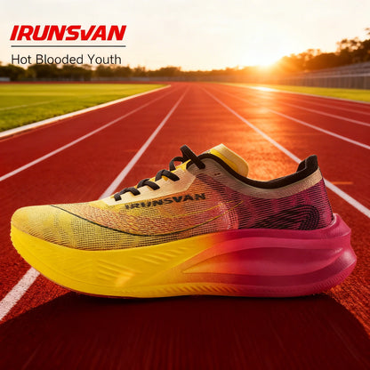 Scarpe da maratona IRUNSVAN con soletta in carbonio: scarpe sportive professionali, stabili, con supporto, assorbimento degli urti, ultraleggere e con ottimo rimbalzo