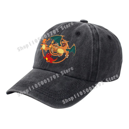 Pokémonové baseballové čepice Pikachu Kawaii Anime postavičky Sluneční klobouky Letní outdoorové sluneční klobouky pro rodiče a děti Módní kšiltovka s kachním jazykem Dárek