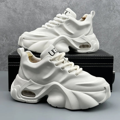 Zapatillas deportivas para hombre de talla grande, estilo «New Dad», con suela de plataforma gruesa, modernas, versátiles, informales, deportivas, de moda, cómodas y para el día a día.