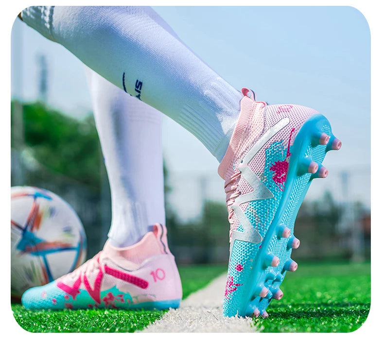 New Men's Football Shoes Society Cleats Professional Soccer Shoes Indoor Fast Football Field Boots Sneakers Boy Original Training