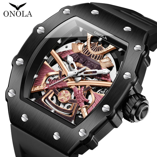 ONOLA Men Automatic Watch Luxury Brand Fashion Luminous Waterproof Mechanical Watches Men Military Sports Watches Gifts for Men