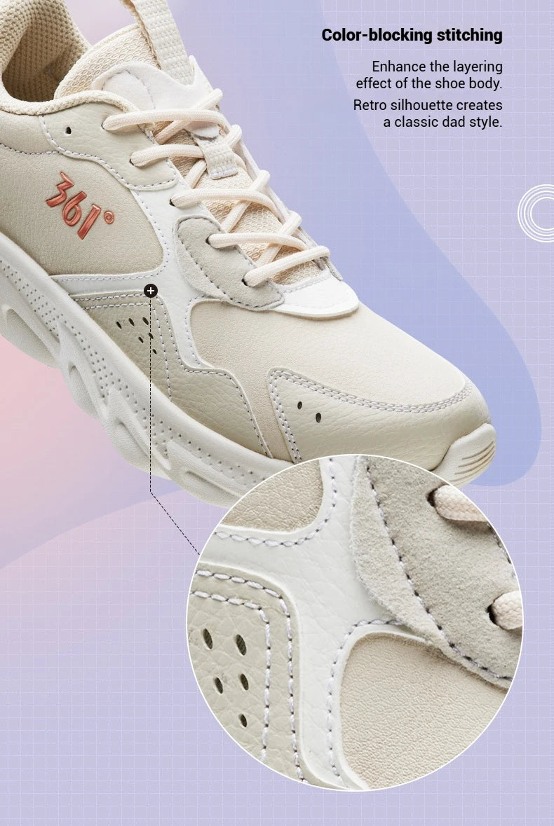 361 Degrees Women's Running Sports Shoes Shock Absorption Rebound All-match Fashion Comfortable Sneakers Male 682232237