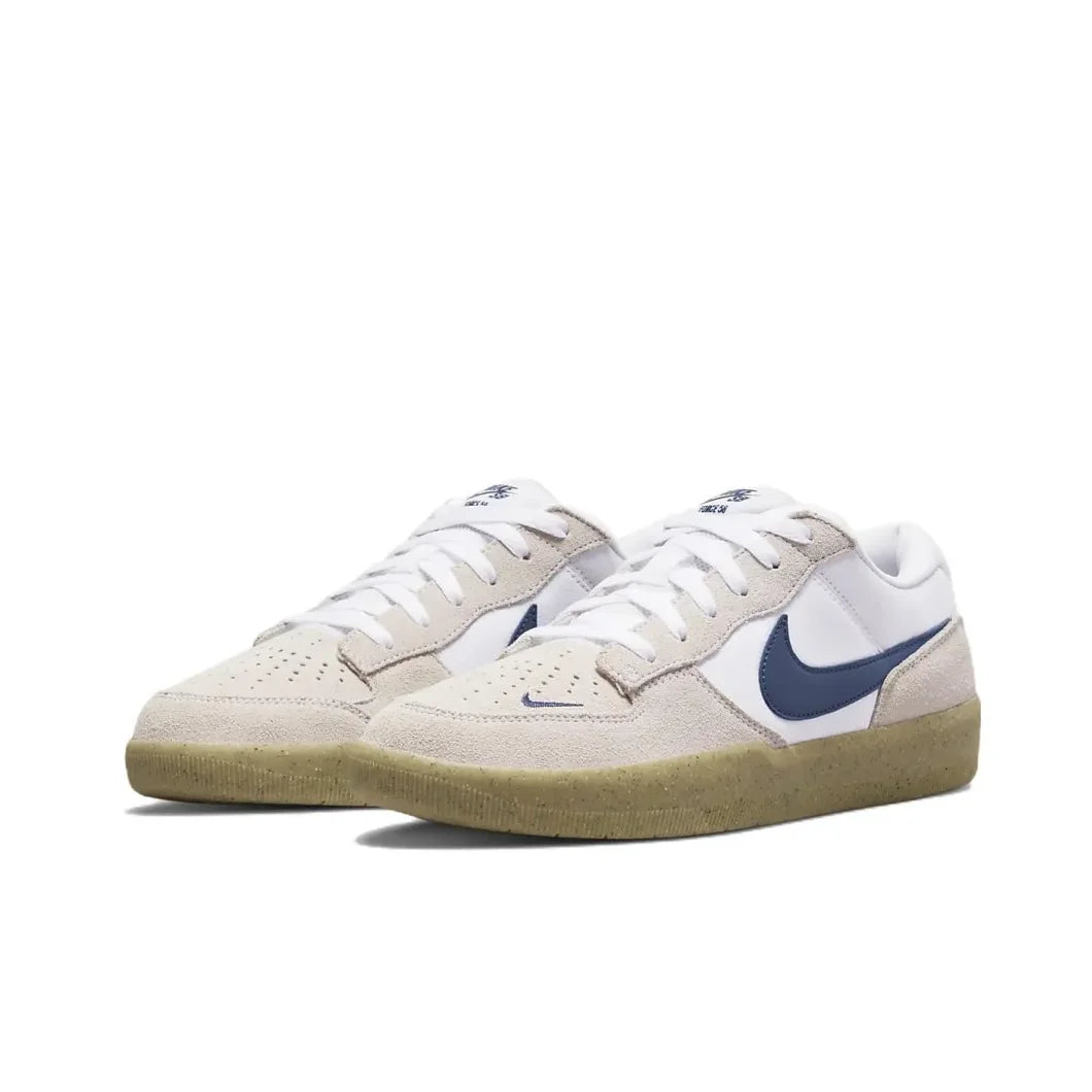 Nike SB Force 58 – wyściełane, oddychające, wytrzymałe, wysokiej jakości niskie buty skateboardowe unisex, szaro-biało-niebieskie, CZ2959-100