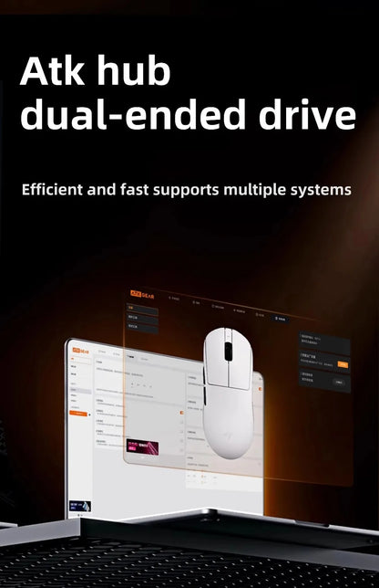 ATK Dragonfly A9 Wireless Gaming Mouse, PAW3950 Sensor, Tri-Mode Bluetooth Mouse, 30,000 DPI, 8KHz Polling Rate, Lightweight Ergonomic Esports Mouse