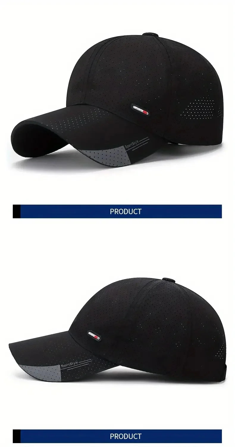Quick-Dry Ultra-Breathable Baseball Cap - Lightweight & Adjustable with Fashionable Duckbill - Perfect for Outdoor Sports