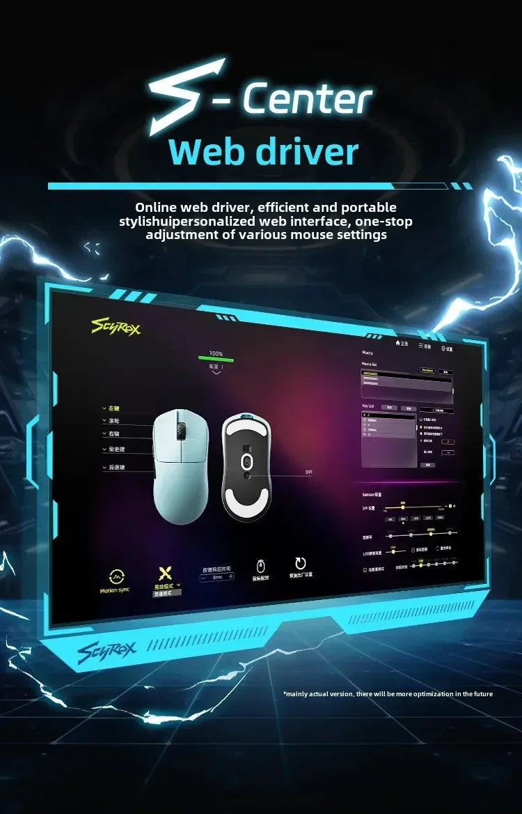 SCYROX V6 ei-huokoinen langaton esports-hiiri 40g 750IPS 8k-vastaanottimella, nopea vaste, 3950, korkealaatuinen 8KHz gaming-hiiri