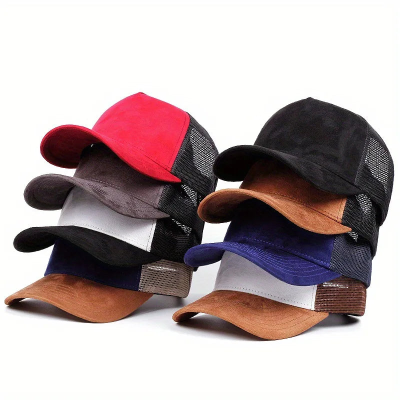 Unisex Mesh Baseball Cap for Men Outdoor Ports Adjustable Trucker Caps Fashion Curved Dad Cap Men Women Casual Breathable Sunhat