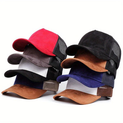 Unisex Mesh Baseball Cap for Men Outdoor Ports Adjustable Trucker Caps Fashion Curved Dad Cap Men Women Casual Breathable Sunhat
