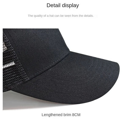 Oversize Trucker-kasket med store masker til mænd med stort hoved – XXL-baseballkasket – åndbar „Dad Hat“ – 58–60 cm, 60–65 cm