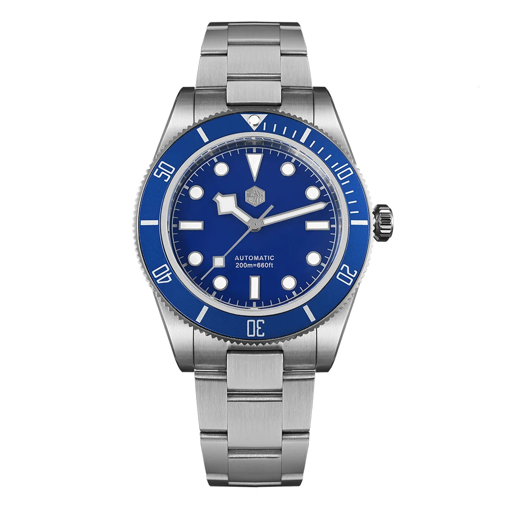 San Martin 40mm NH35 Automatic Men Diving Watch 20ATM Waterproof BB58 Sapphire Wristwatch BGW-9 C3 Luminous Reloj SN0008C/D