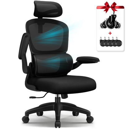Daccormax Ergonomic Office Chair with Lumbar Support, Adjustable Headrest & Armrests, Computer Desk Chair with 150kg Capacity