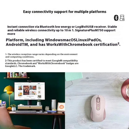 Logitech M750 Wireless Mouse 2.4GHz USB Receiver, 2000 DPI Portable Wireless Mouse for PC, Laptop, Office & Home Use