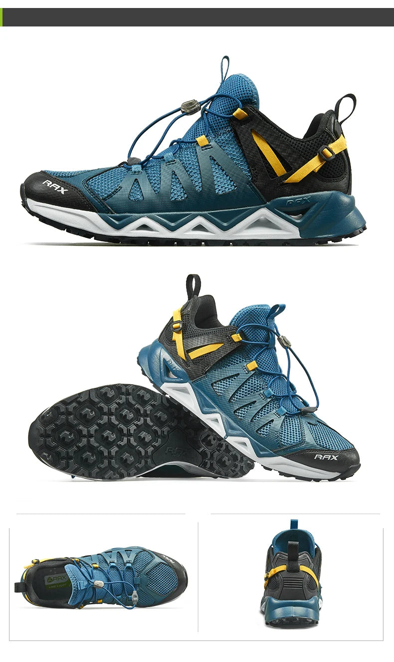 RAX Νέα ανδρικά και γυναικεία καλοκαιρινά παπούτσια πεζοπορίας, αναπνεύσιμα παπούτσια Upstream, παπούτσια πεζοπορίας, παπούτσια Aqua, παπούτσια για υπαίθριες δραστηριότητες, ψάρεμα και κάμπινγκ, ανδρικά πάνινα παπούτσια