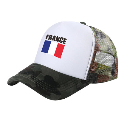 France Trucker Caps Fashion Cool France Hats Baseball Cap Summer Outdoor Sun Mesh Caps