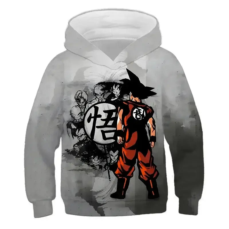 2025 Autumn Cool Dragon Ball Z Kids Boys Sweatshirts Children Casual Boy Hoodies Pullover Anime Dragon Ball Hoodie Hooded Coats, produit gaming premium Fraquane