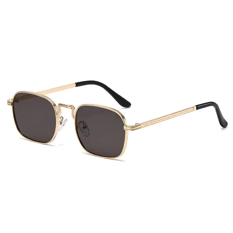 New Square Oval Metal Sunglasses Fashionable Retro Men Sunglasses Women Personalized Uv Resistant Eyeglass Luxury Design Uv400