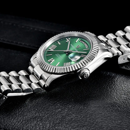 PAGANI DESIGN Men's Watches Green Luxury Automatic Watch For Men ST16 Mechanical Wristwatch Men For 2025 New Stainless Steel